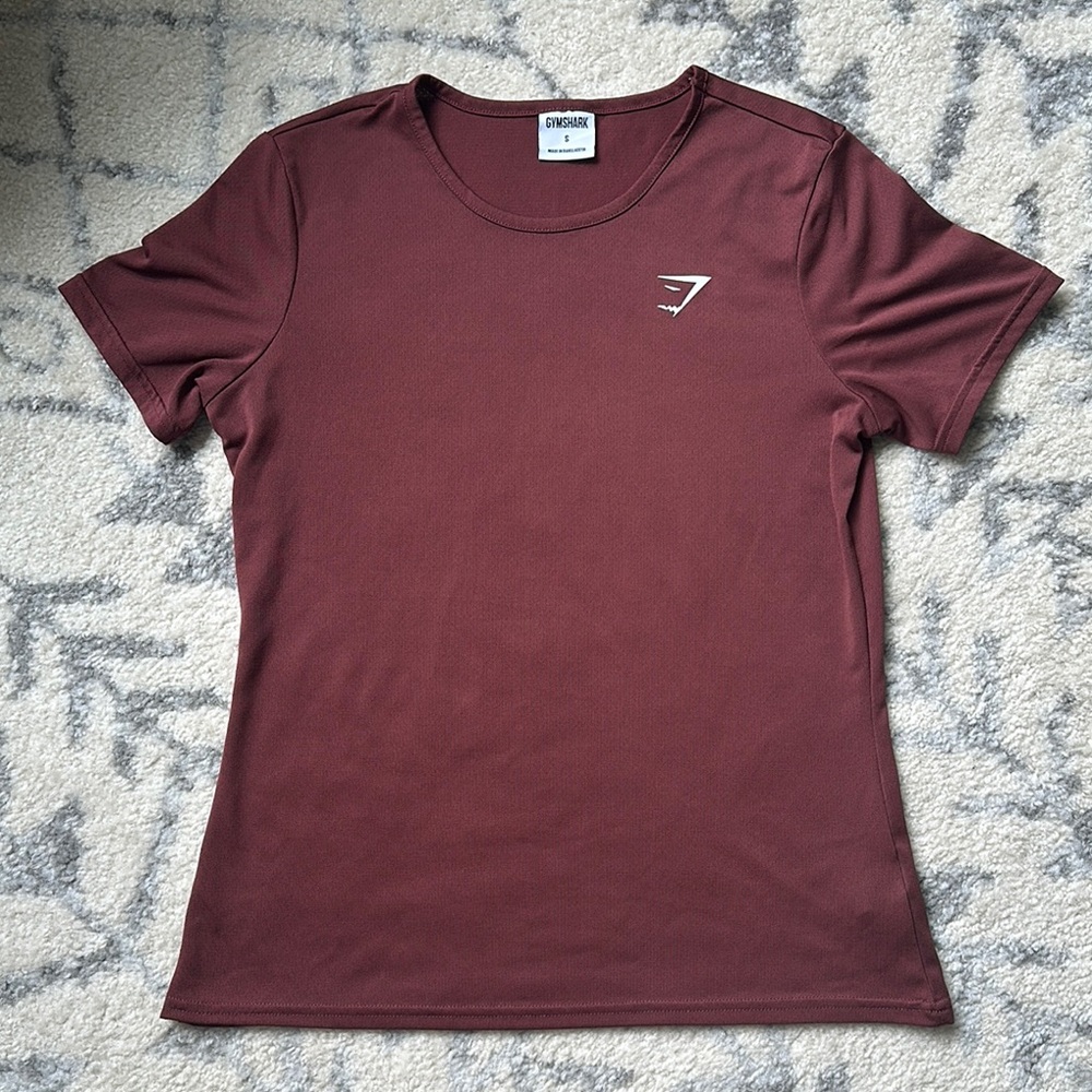 Gymshark Women's Burgundy Short Sleeve Tee